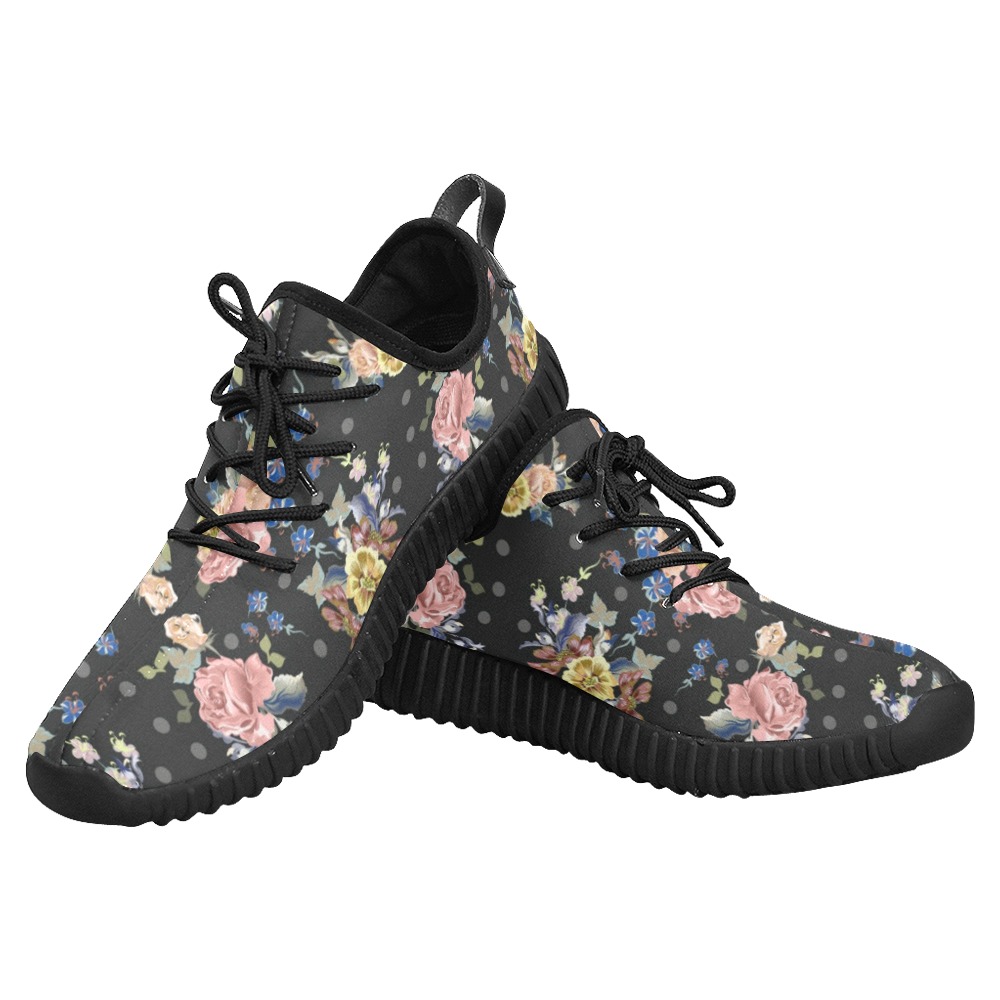 Peach Flower Dreams Grus Men's Breathable Woven Running Shoes (Model 022)