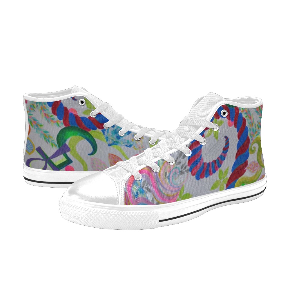 Number Magic Women's Classic High Top Canvas Shoes (Model 017)