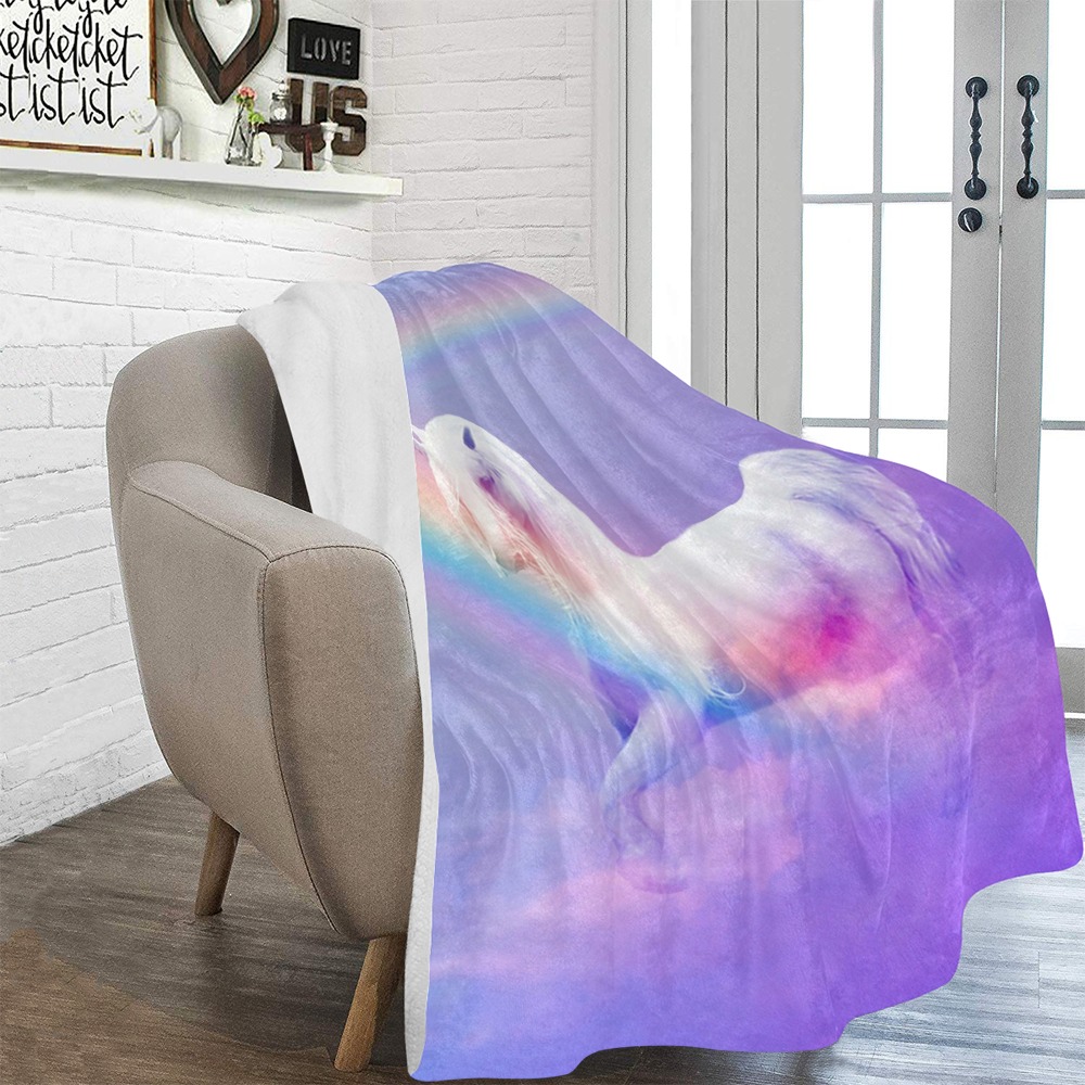 Unicorn and Rainbow Ultra-Soft Micro Fleece Blanket 60"x80"