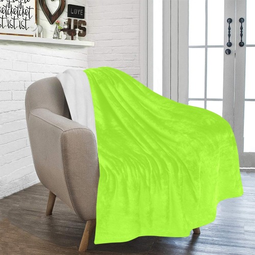 color green yellow Ultra-Soft Micro Fleece Blanket 50"x60"
