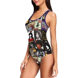 Album Art Navy Trim Marc Bolan & T.Rex Swim Suit Vest One Piece Swimsuit (Model S04)