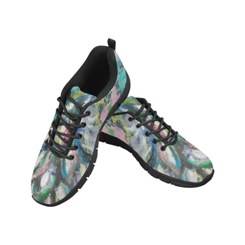 Abstract Painting Women's Breathable Running Shoes (Model 055)