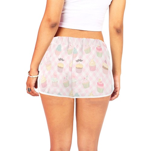 Cupcakes Women's All Over Print Relaxed Shorts (Model L19)