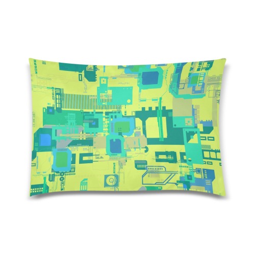 Random Shapes Abstract Pattern Custom Zippered Pillow Case 20"x30"(Twin Sides)