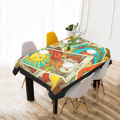 Tarot Reader's Table Cloth Cotton Linen Tablecloth 52"x 70"