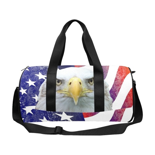 American Flag and Bald Eagle Duffle Bag (Model 1679)