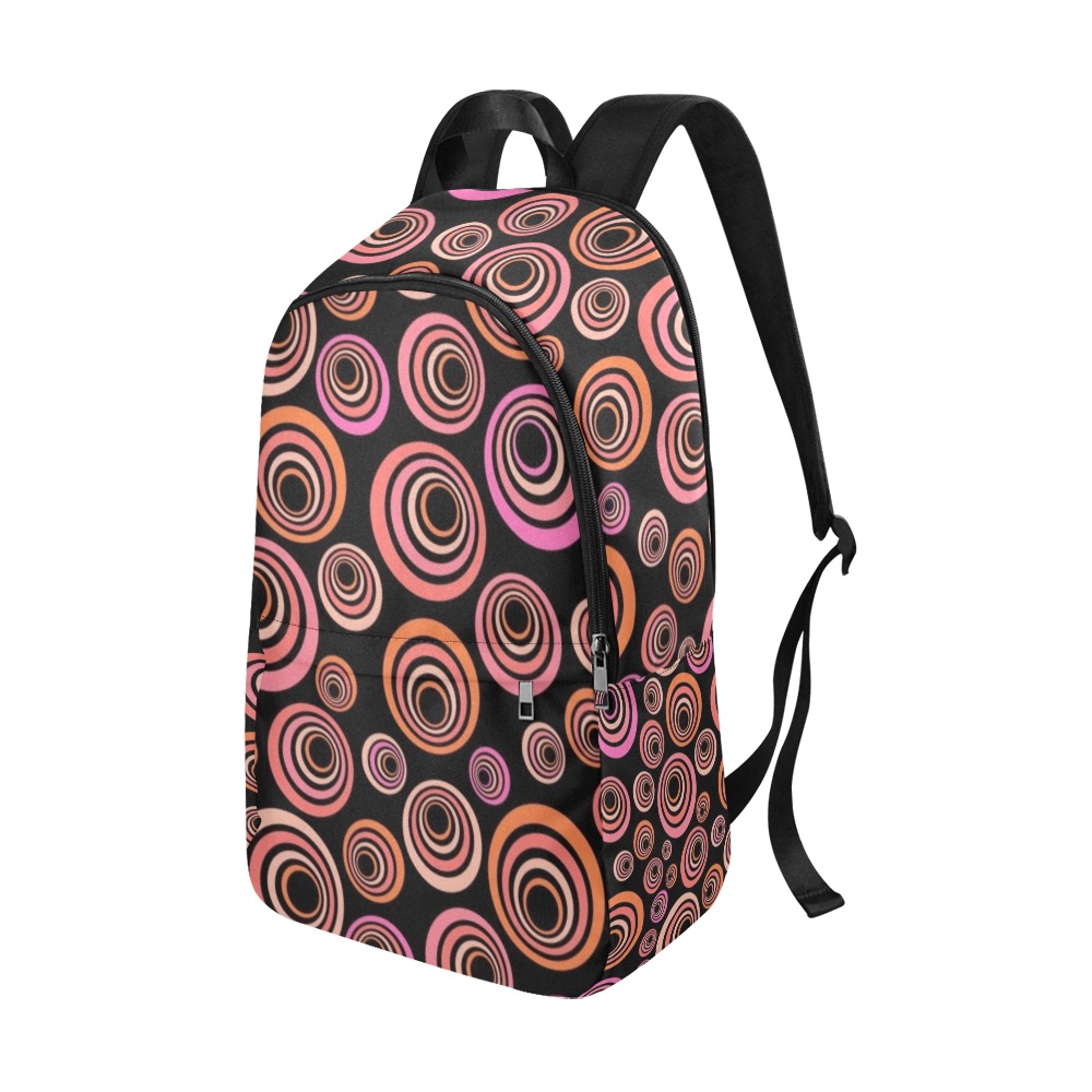 Retro Psychedelic Pretty Orange Pattern Fabric Backpack for Adult (Model 1659)
