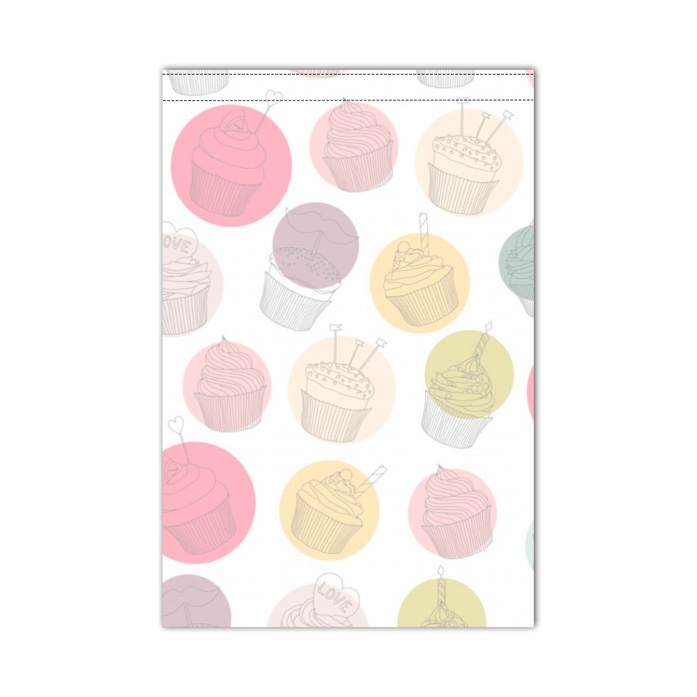 Colorful Cupcakes Garden Flag 12‘’x18‘’（Without Flagpole）