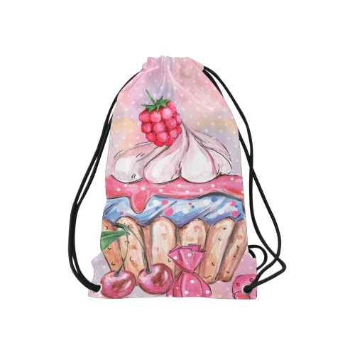 cupcake Small Drawstring Bag Model 1604 (Twin Sides) 11"(W) * 17.7"(H)