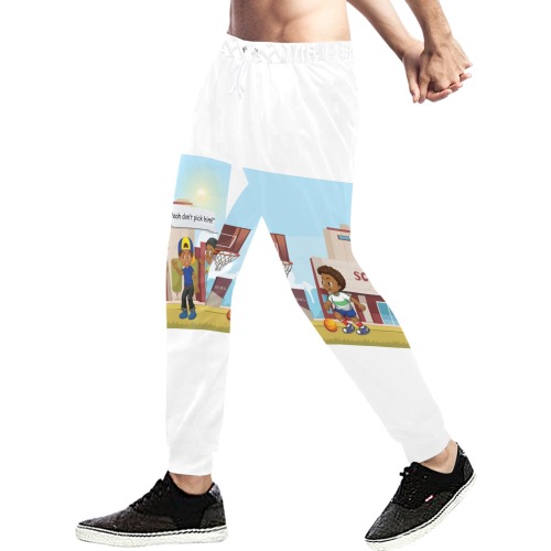 Icy White Sweats Men's All Over Print Sweatpants (Model L11)