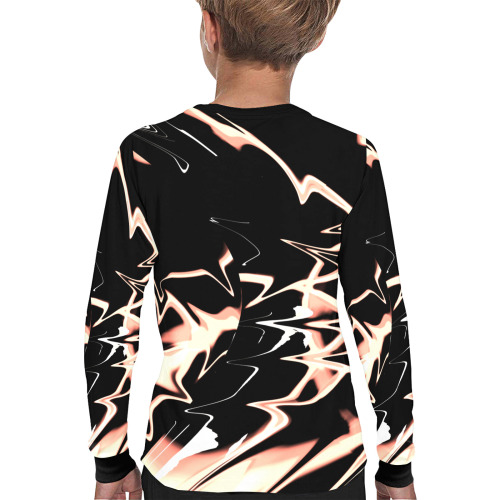 Abstrait Lumière Cuivre Kids' All Over Print Long Sleeve T-shirt (Model T51)