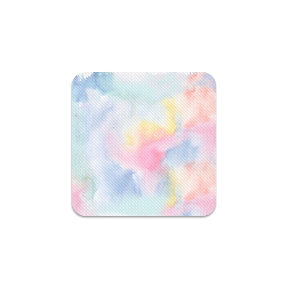 Colorful watercolor Square Coaster