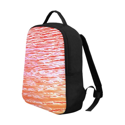 Orange and red water Popular Fabric Backpack (Model 1683)