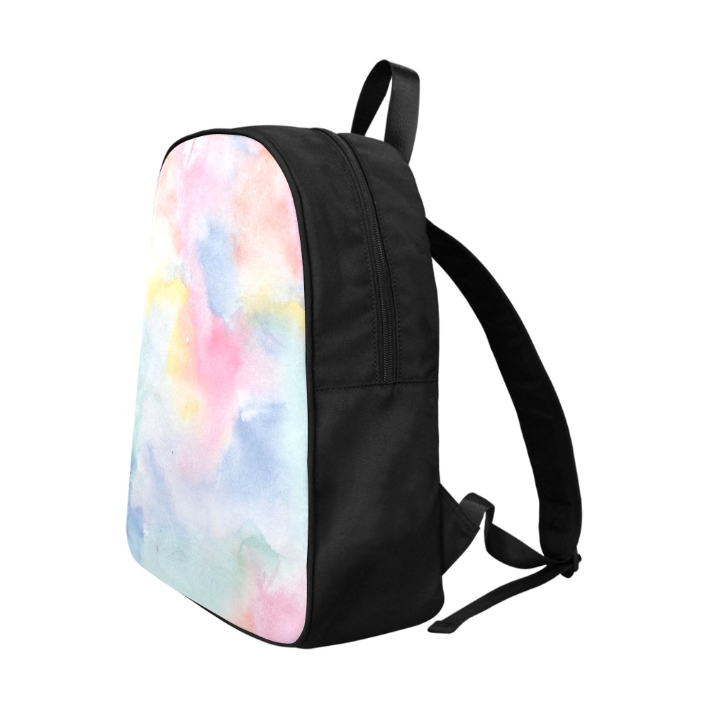 Colorful watercolor Fabric School Backpack (Model 1682) (Large)