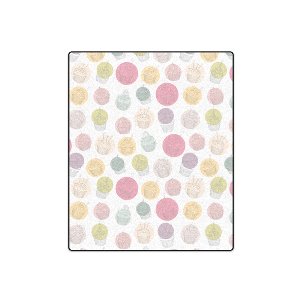 Colorful Cupcakes Blanket 50"x60"
