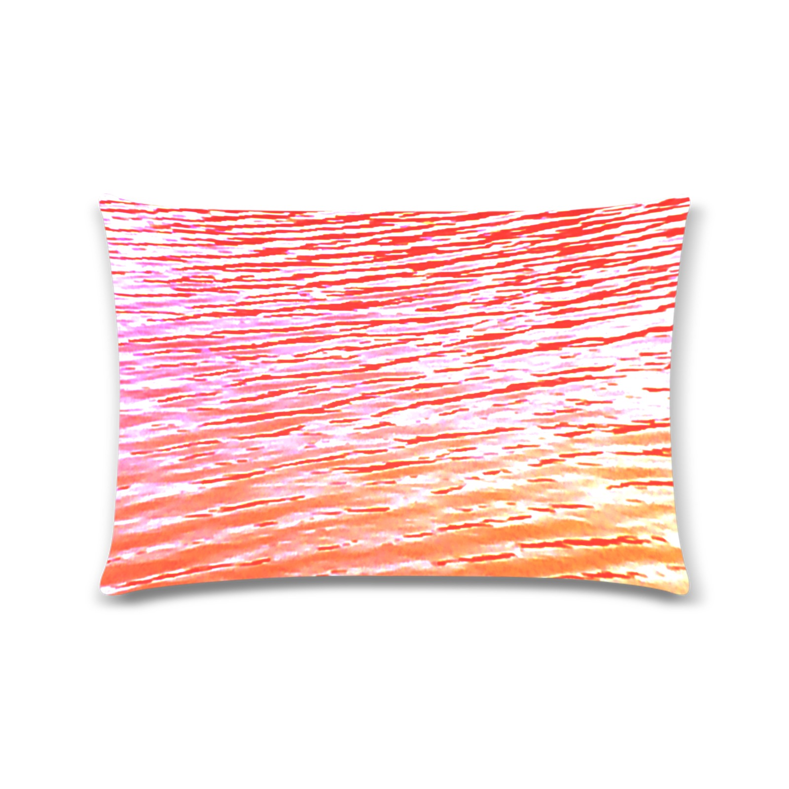 Orange and red water Custom Zippered Pillow Case 16"x24"(Twin Sides)