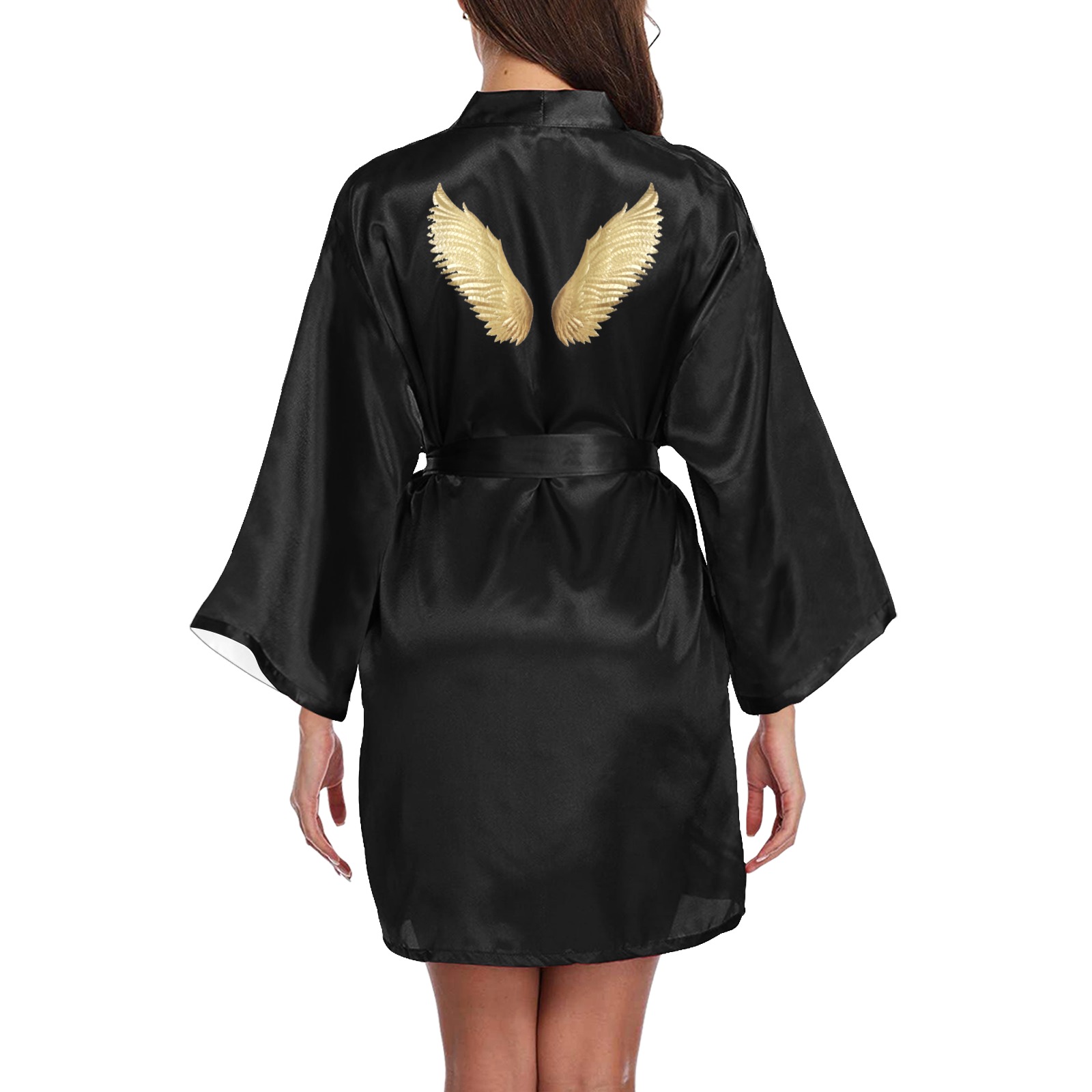 F L Y Long Sleeve Kimono Robe Black Long Sleeve Kimono Robe