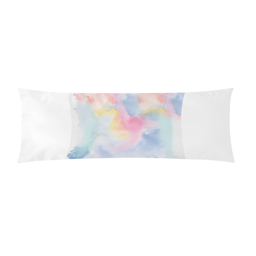 Colorful watercolor Custom Zippered Pillow Case 21"x60"(Two Sides)