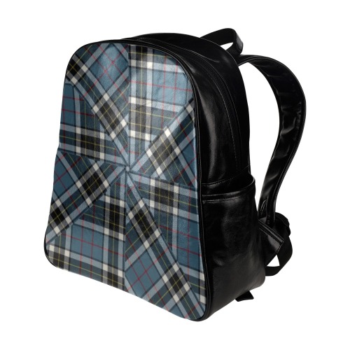 Thompson Blue Tartan Multi-Pockets Backpack (Model 1636)