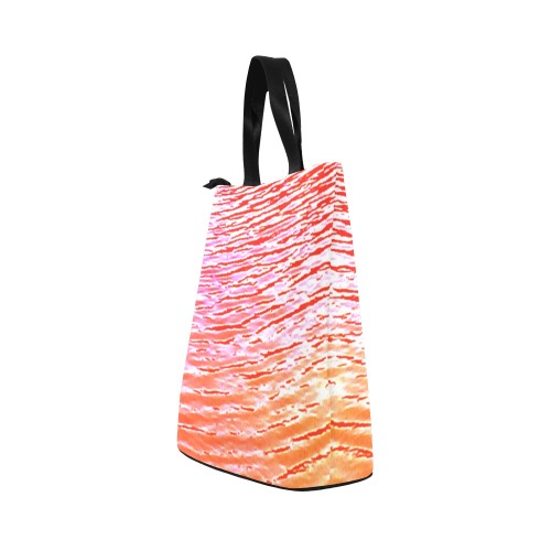 Orange and red water Nylon Lunch Tote Bag (Model 1670)
