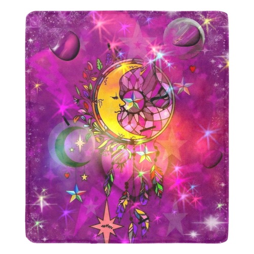 Moon Dreamcatcher by Nico Bielow Ultra-Soft Micro Fleece Blanket 70''x80''