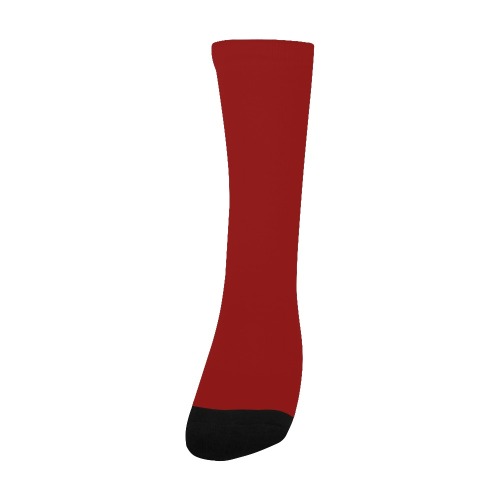 color dark red Men's Custom Socks