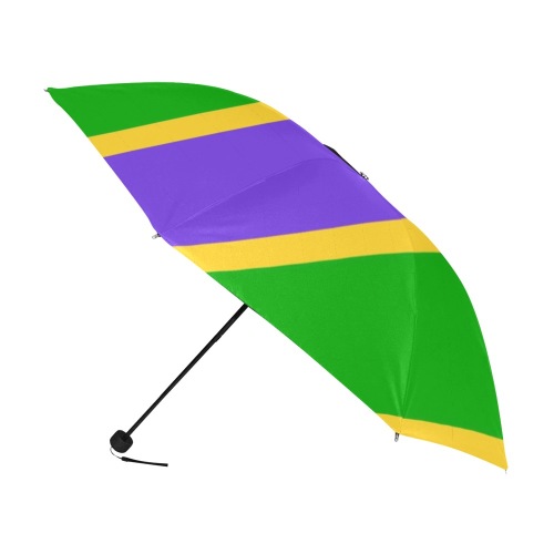 Mardi Gras Stripes Anti-UV Foldable Umbrella (U08)