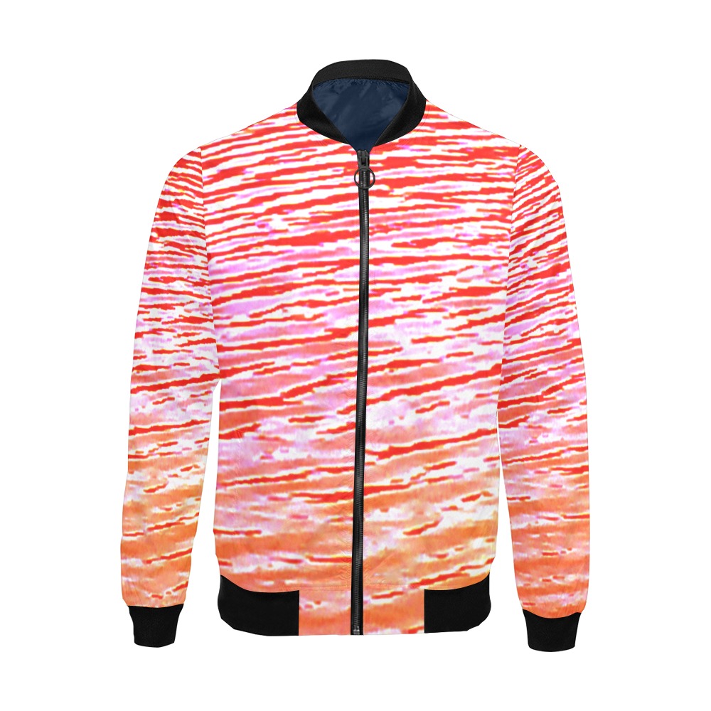 Orange and red water All Over Print Bomber Jacket for Men (Model H19)