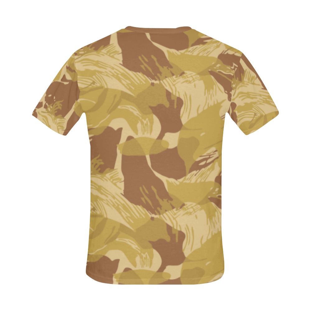 Rhodesian Brushstroke Camouflage Arid All Over Print T-Shirt for Men (USA Size) (Model T40)