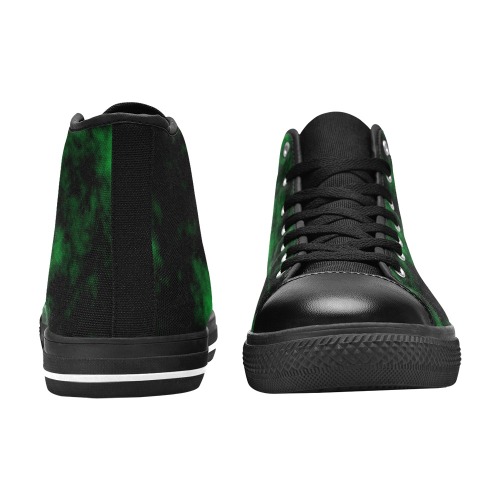 Necrosis - Green Women's Classic High Top Canvas Shoes (Model 017)
