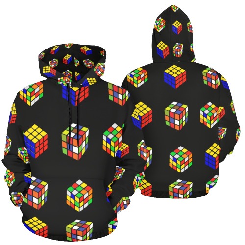 sudadera hombre diseño cubo All Over Print Hoodie for Men (USA Size) (Model H13)