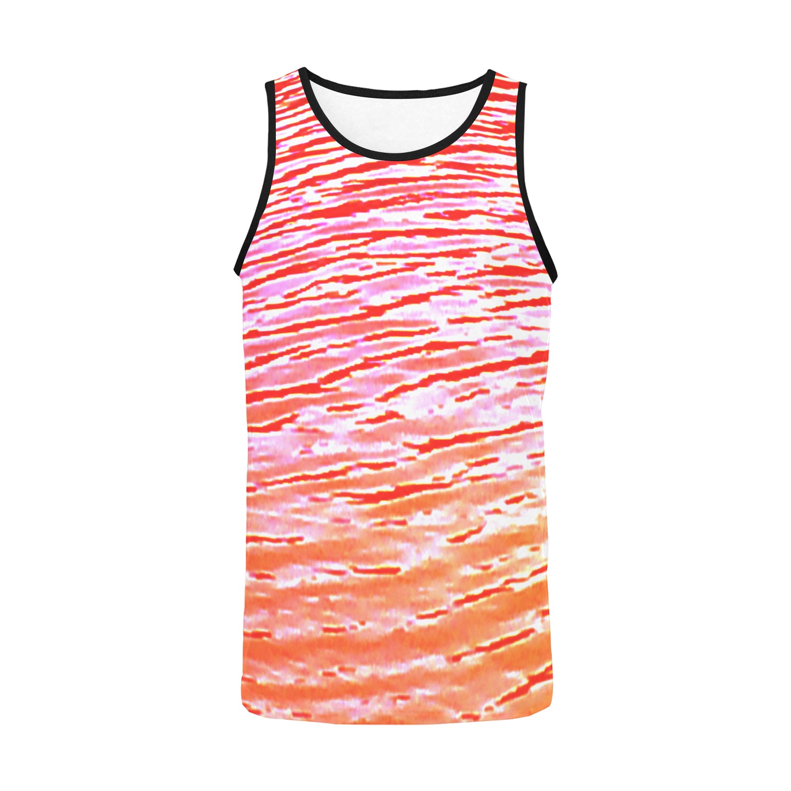 Orange and red water Men's All Over Print Tank Top (Model T57)