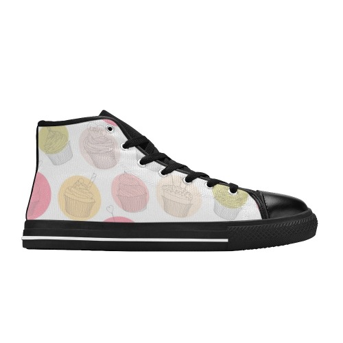 Colorful Cupcakes Men’s Classic High Top Canvas Shoes (Model 017)