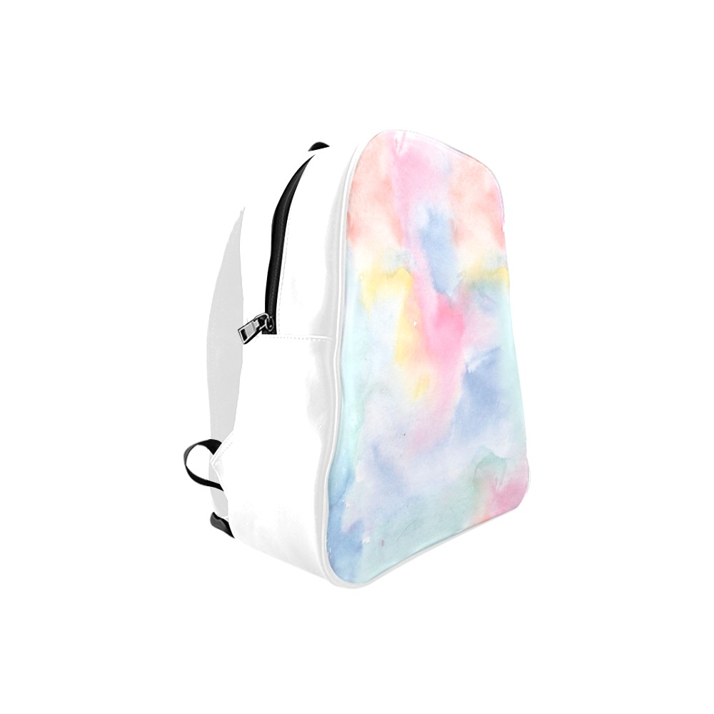 Colorful watercolor School Backpack (Model 1601)(Small)