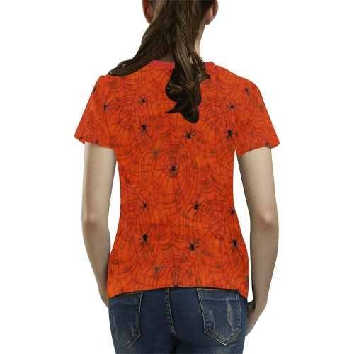 Halloween Spider by Artdream All Over Print T-Shirt for Women (USA Size) (Model T40)