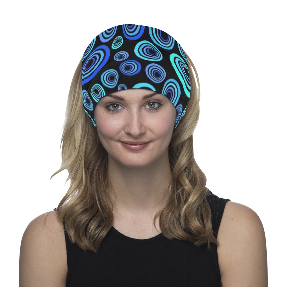 Retro Psychedelic Pretty Blue Pattern Multifunctional Headwear