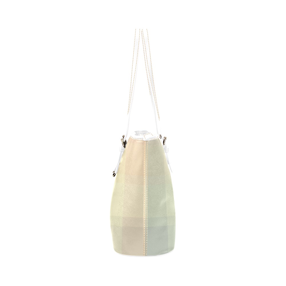 Candy Sweet Pastel Pattern Leather Tote Bag/Small (Model 1651)