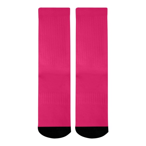 color ruby Mid-Calf Socks (Black Sole)