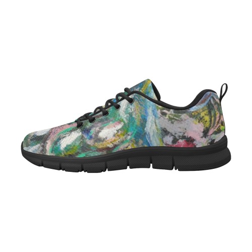 Abstract Painting Women's Breathable Running Shoes (Model 055)