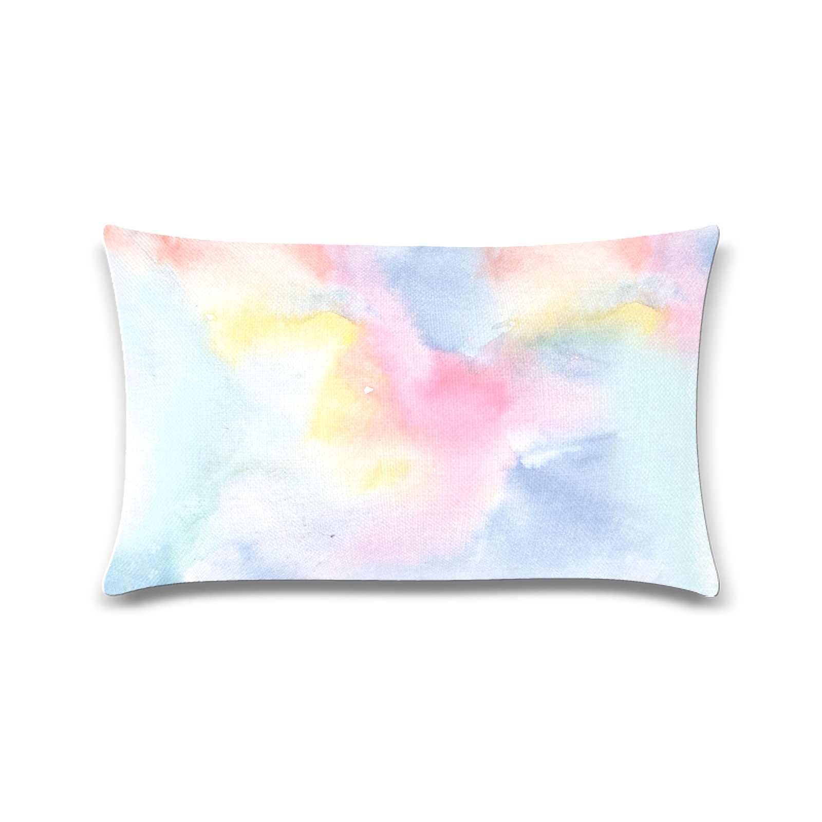 Colorful watercolor Custom Zippered Pillow Case 16"x24"(One Side Printing)
