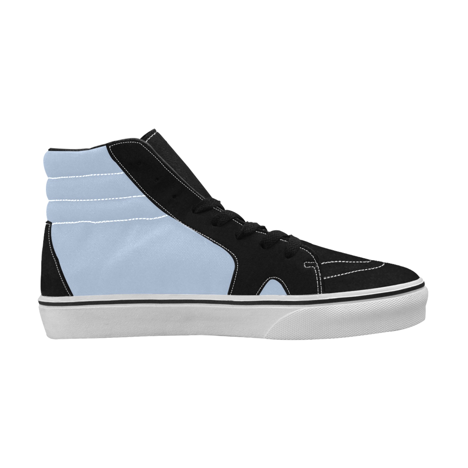 color light steel blue Women's High Top Skateboarding Shoes (Model E001-1)