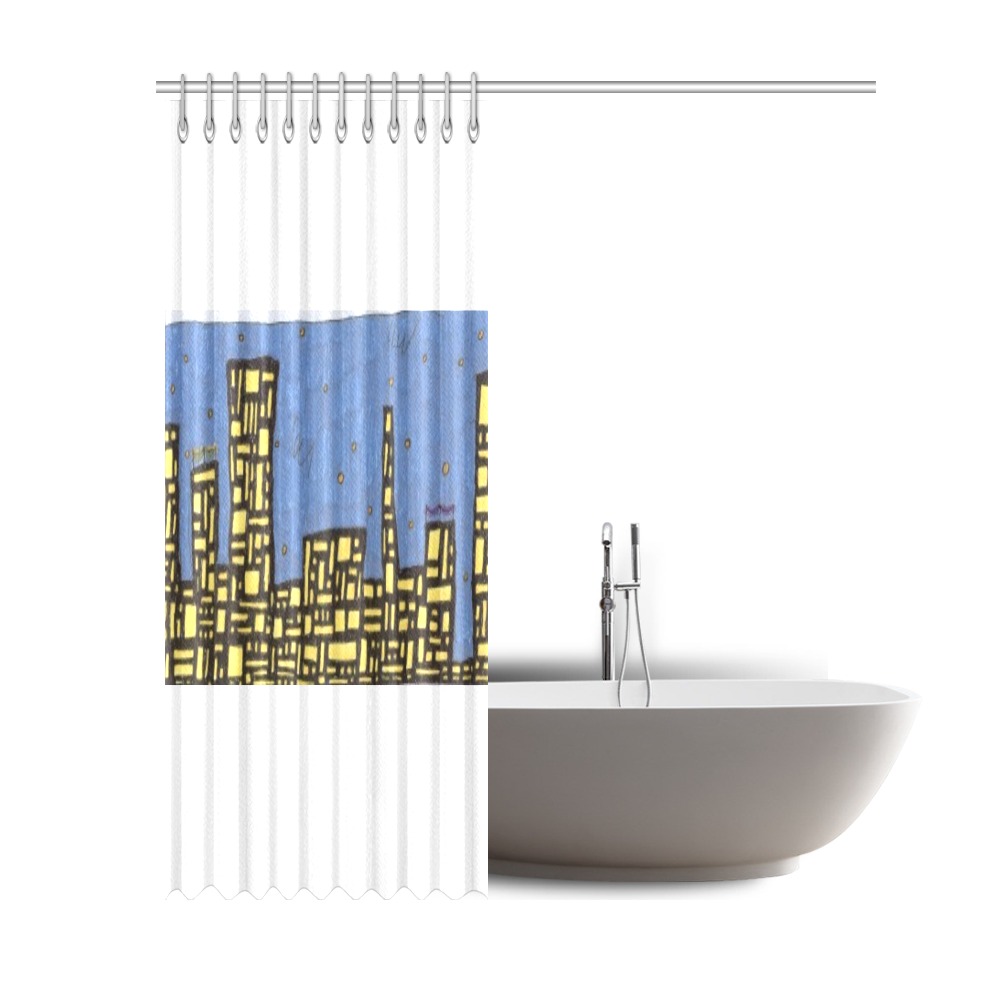 city shower Shower Curtain 69"x84"