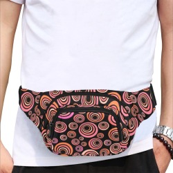 Retro Psychedelic Pretty Orange Pattern Fanny Pack/Small (Model 1677)