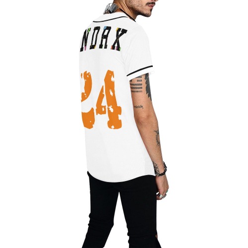 HNDRX jersey 24 All Over Print Baseball Jersey for Men (Model T50)