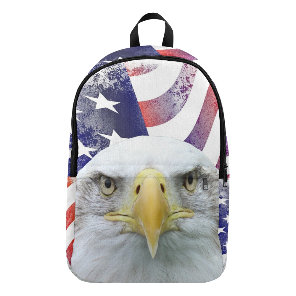 American Flag and Bald Eagle Fabric Backpack for Adult (Model 1659)