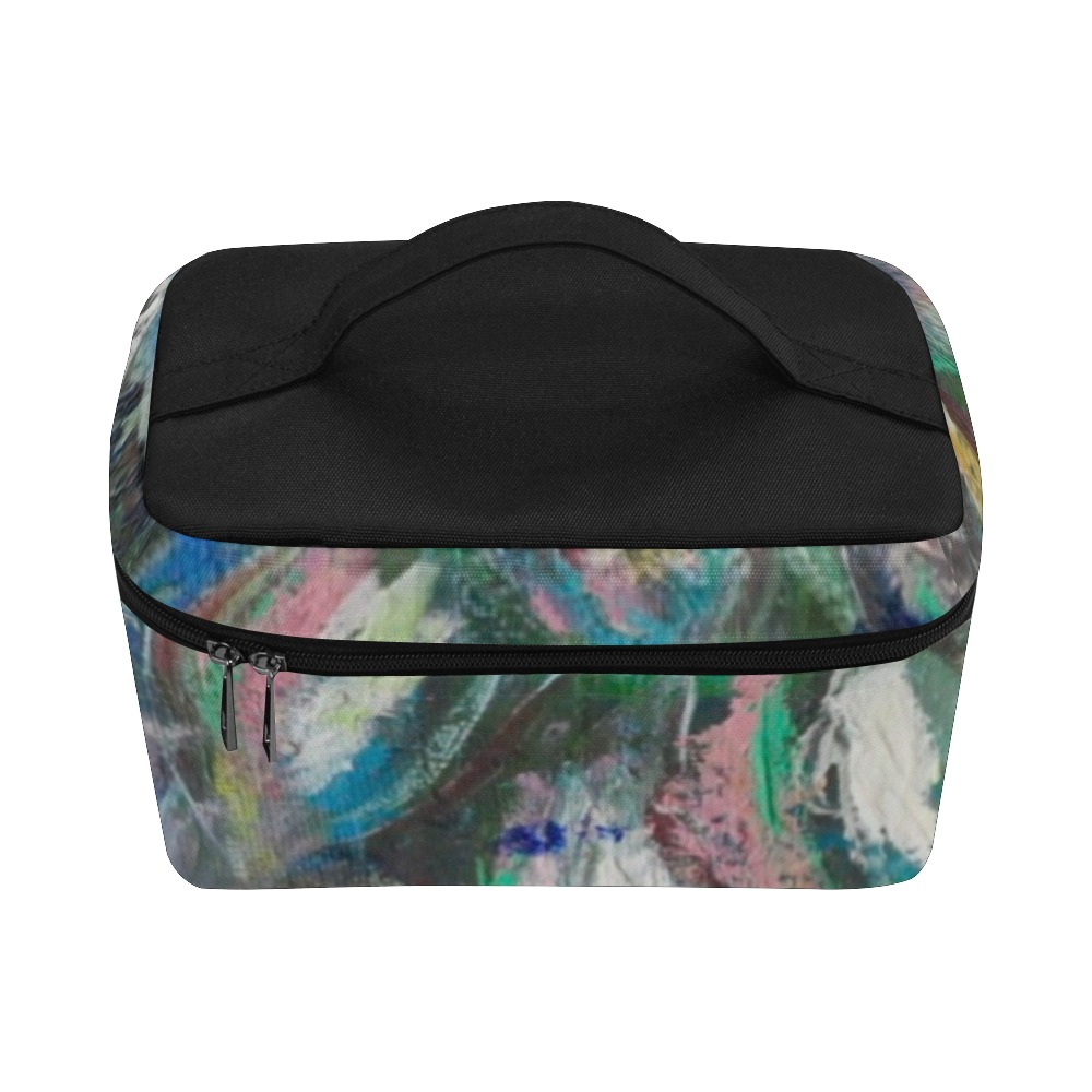 Abstract Painting Cosmetic Bag/Large (Model 1658)