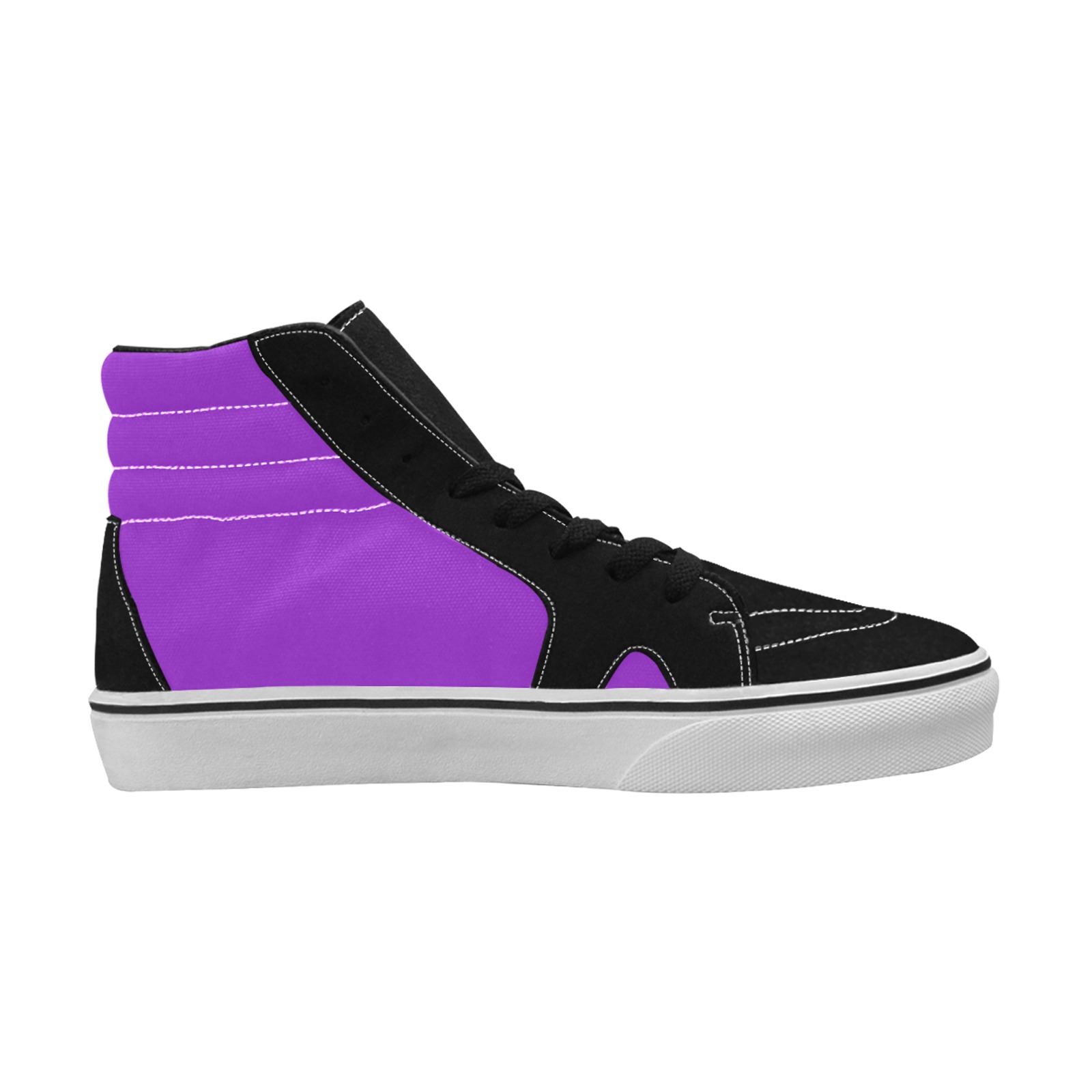 color dark orchid Women's High Top Skateboarding Shoes (Model E001-1)
