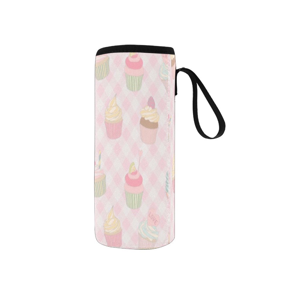 Cupcakes Neoprene Water Bottle Pouch/Small