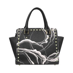 Monochrome Ink Rivet Shoulder Handbag (Model 1645)