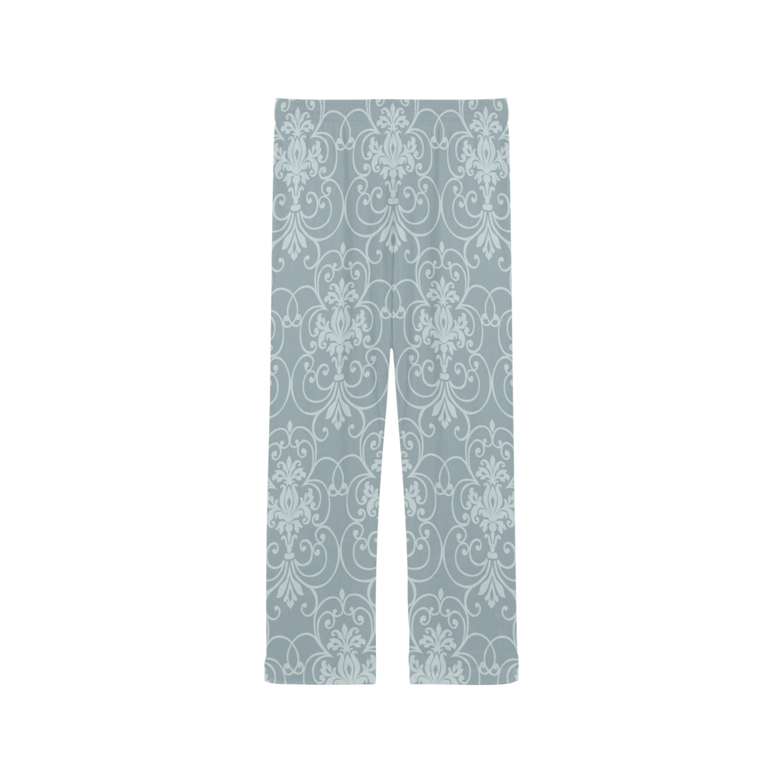Elegant stylish baroque style vines illustration on grayish background Women's Pajama Trousers